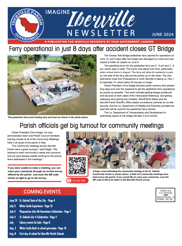 News & Press Iberville Parish Government